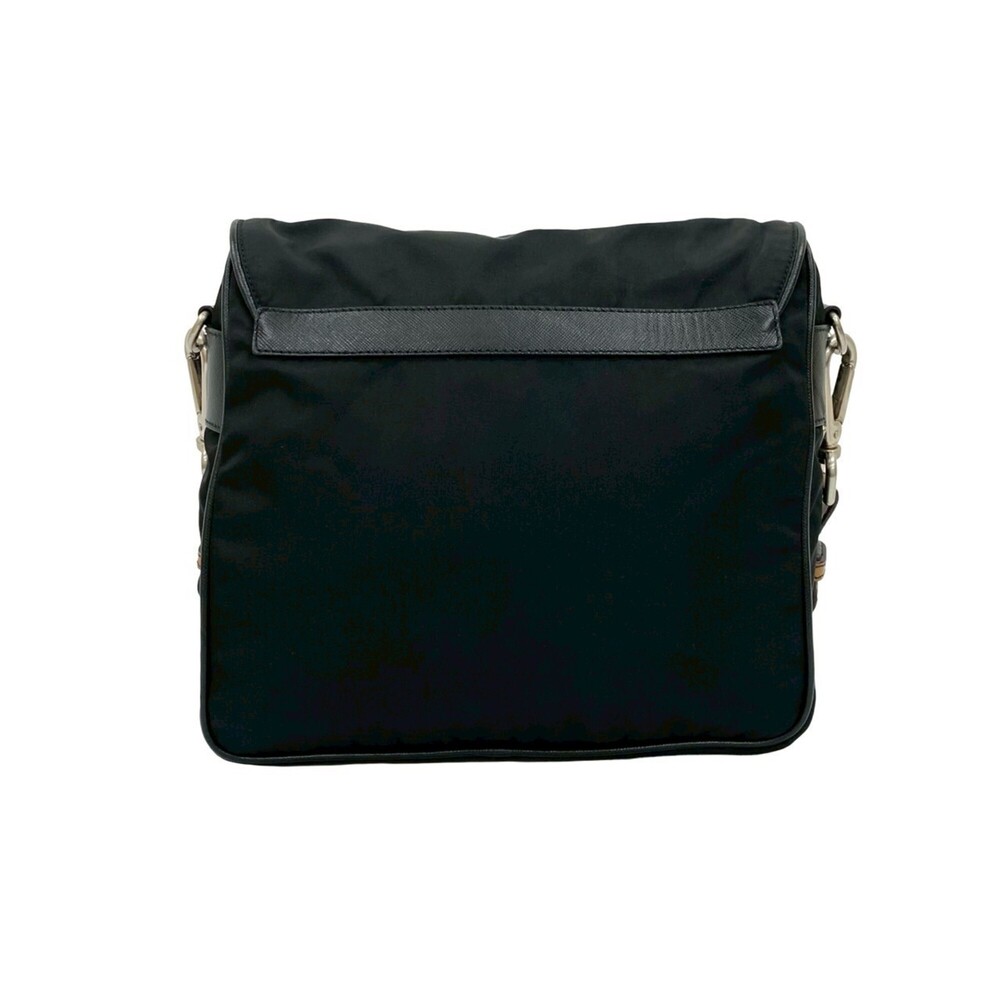 PRADA Black Leather Saffiano Shoulder Bag - Picture 3 of 10